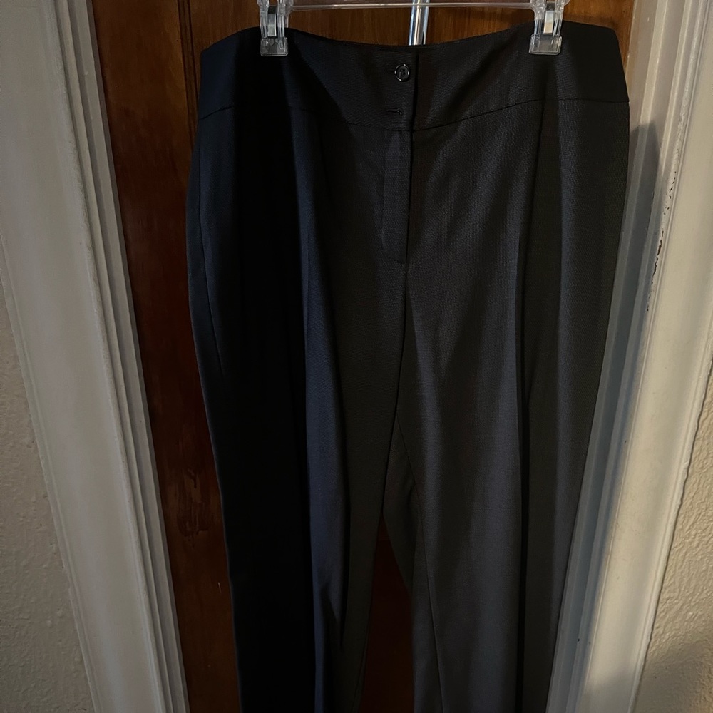 Ladies brown dress pants, size 14, slight flare legs, NWT.